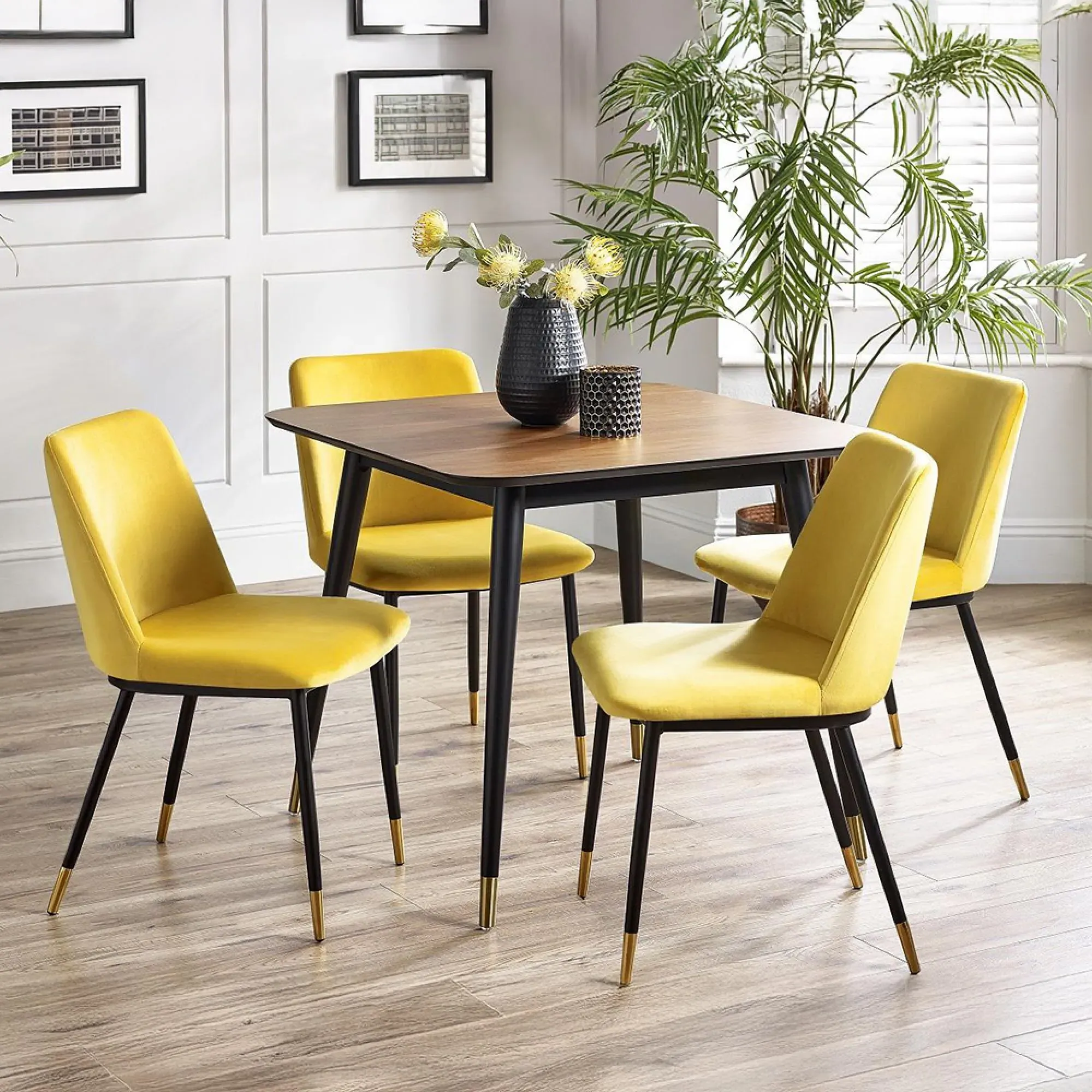 Findlay 2-Seater Square Dining Table - Walnut