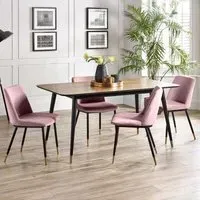 Findlay 4-6 Seater Dining Set with Delaunay Chairs - Walnut