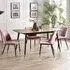 Findlay 4-6 Seater Dining Set with Delaunay Chairs - Walnut