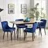 Findlay 4-6 Seater Dining Set with Luxe Chairs - Walnut
