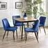 Findlay 4-Seater Square Dining Set with Delaunay Chairs - Walnut