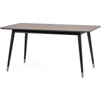 Findlay 6-Seater Dining Table - Walnut, Black