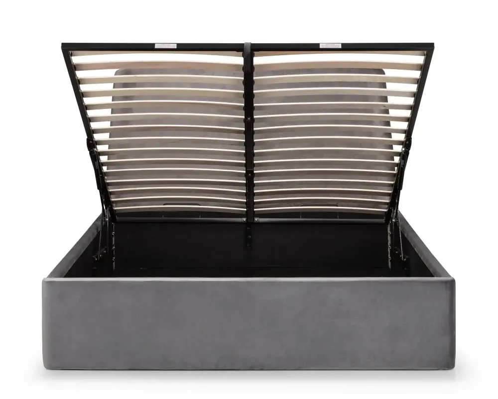 Frida Storage Ottoman Bed - Grey, Fabric