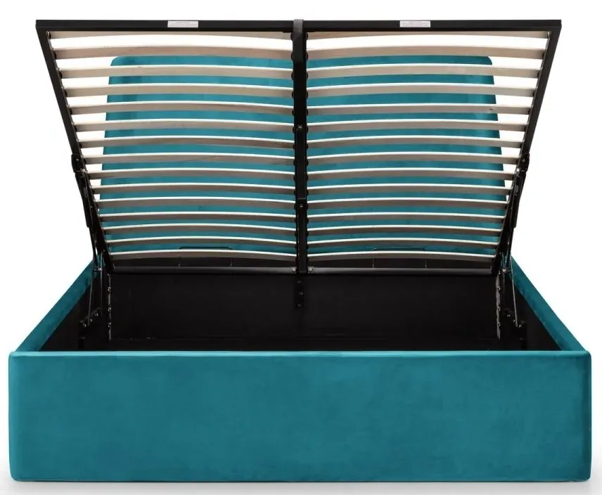 Frida Storage Ottoman Bed - Teal, Fabric