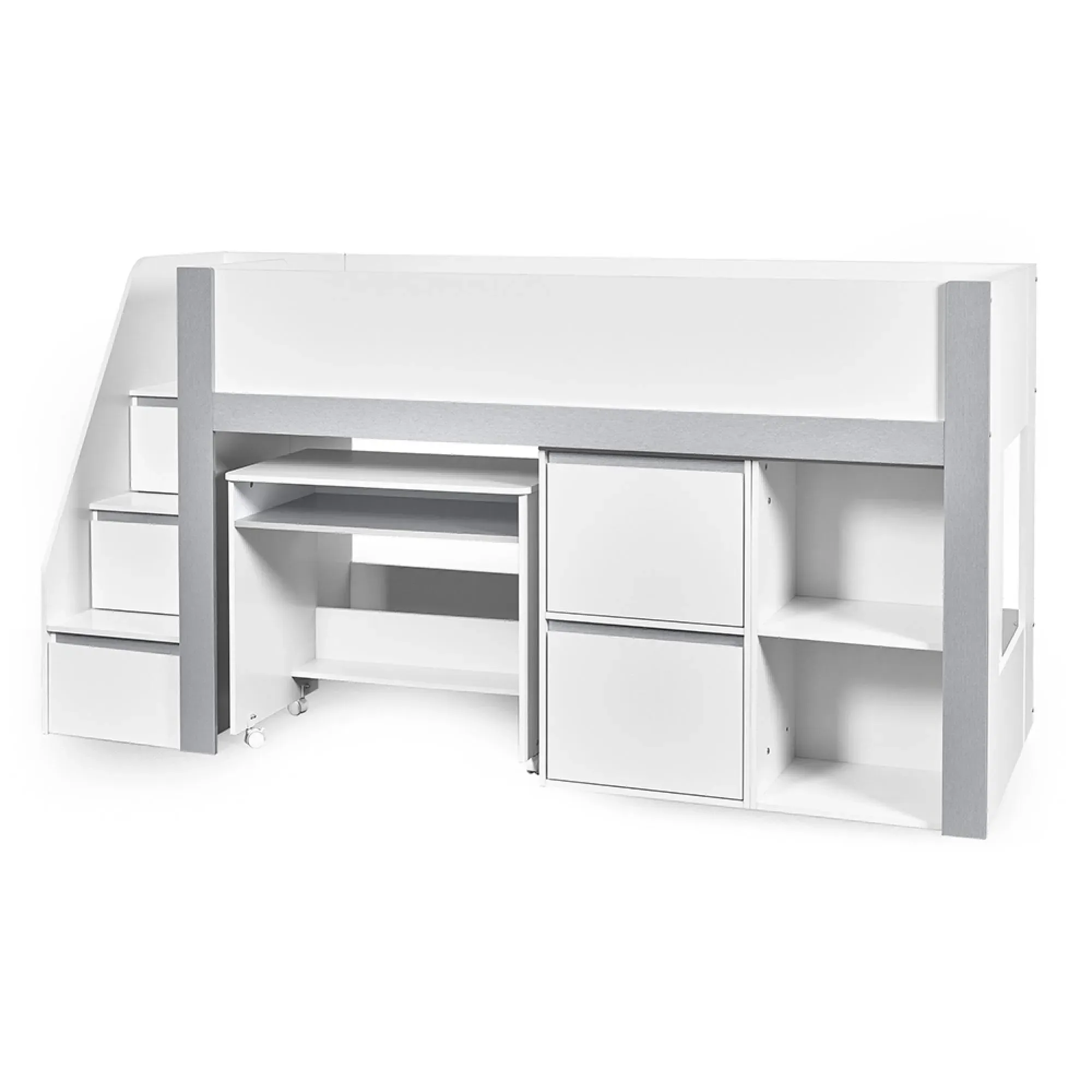 Gaia Midsleeper Bed - White