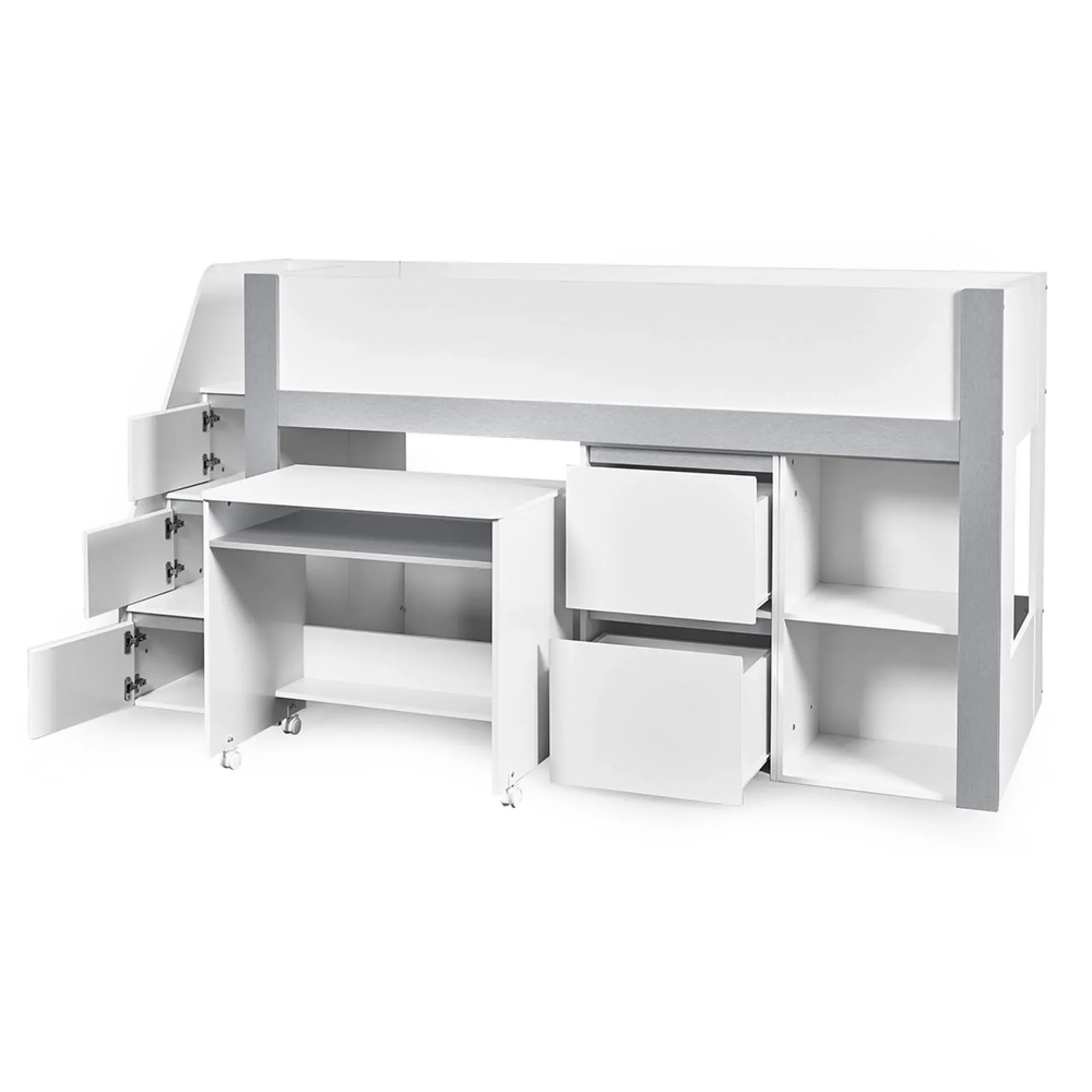 Gaia Midsleeper Bed - White