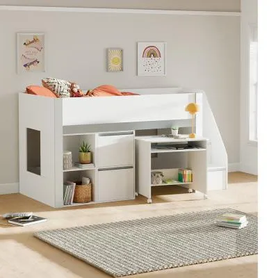 Gaia Midsleeper Bed - White image