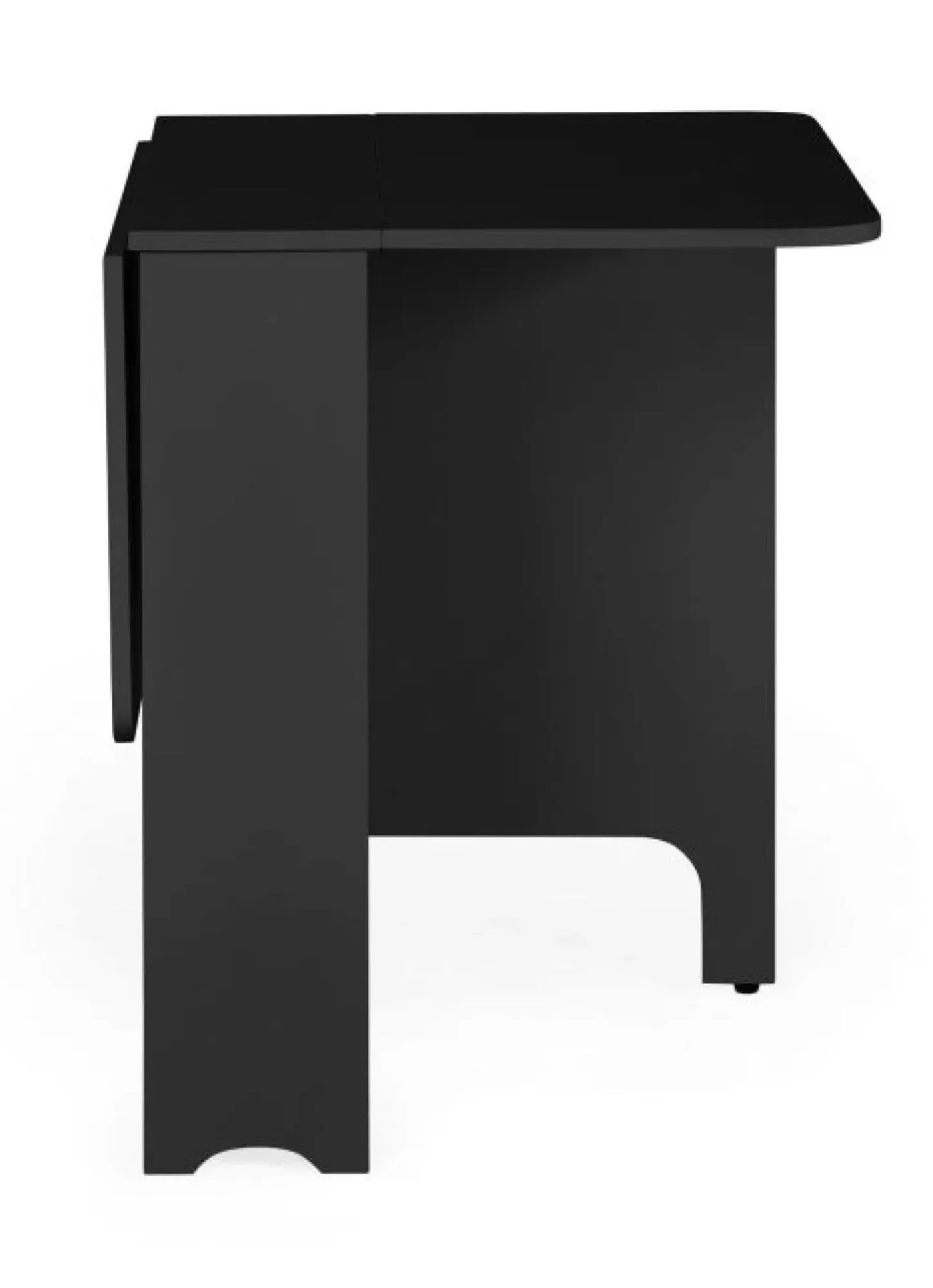 Gatan Gateleg 2-Seater Dining Set with 2 Chairs - Black