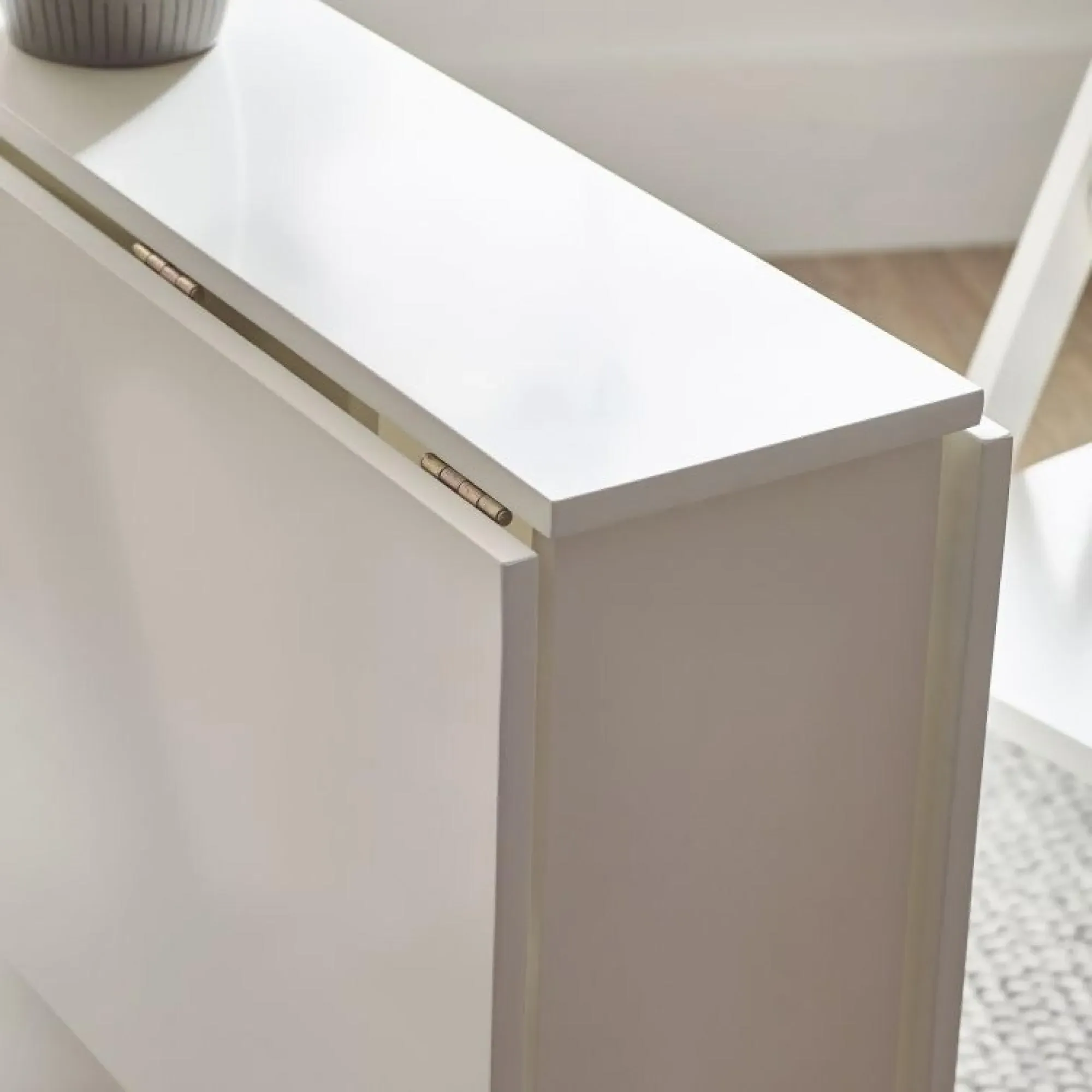 Gatan Gateleg 2-Seater Dining Set with 2 Chairs - White