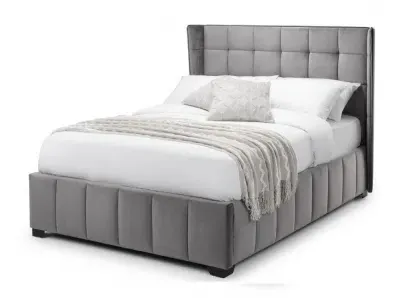 Gatsby Ottoman Storage Bed - Light Grey, Velvet