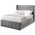 Gatsby Velvet Fabric Bed - Light Grey
