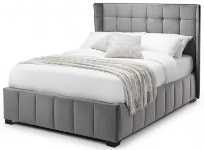 Gatsby Velvet Fabric Bed - Light Grey image