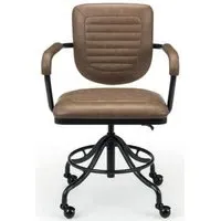 Gehry Office Chair - Brown, Faux Leather