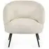 Gigi Accent Chair - Ivory, Boucle Fabric