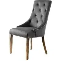 Gladstone Dining Chair Set of 2 - Grey, Fabric