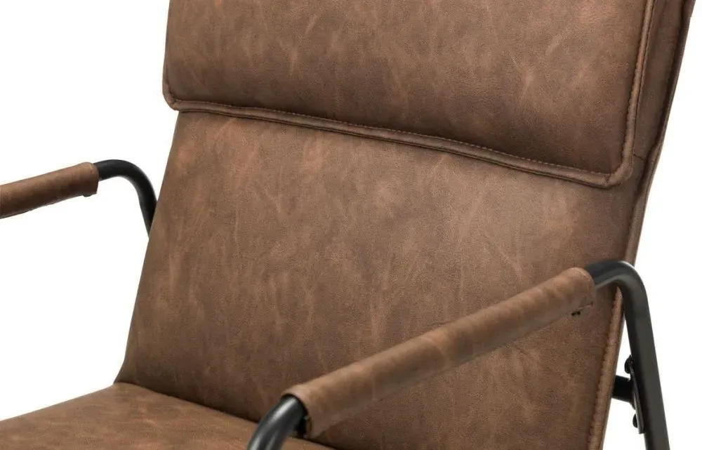 Gramercy Accent Chair - Brown, Leather