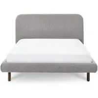 Hannah Boucle Fabric Bed - Grey