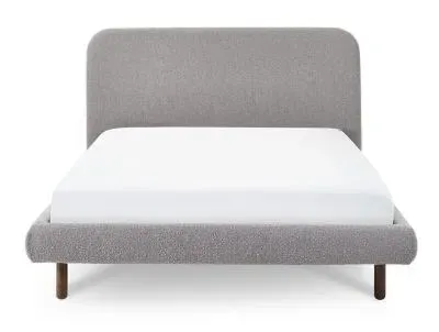 Hannah Boucle Fabric Bed - Grey