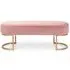 Harrogate Curved Upholstered Bench - Pink, Velvet