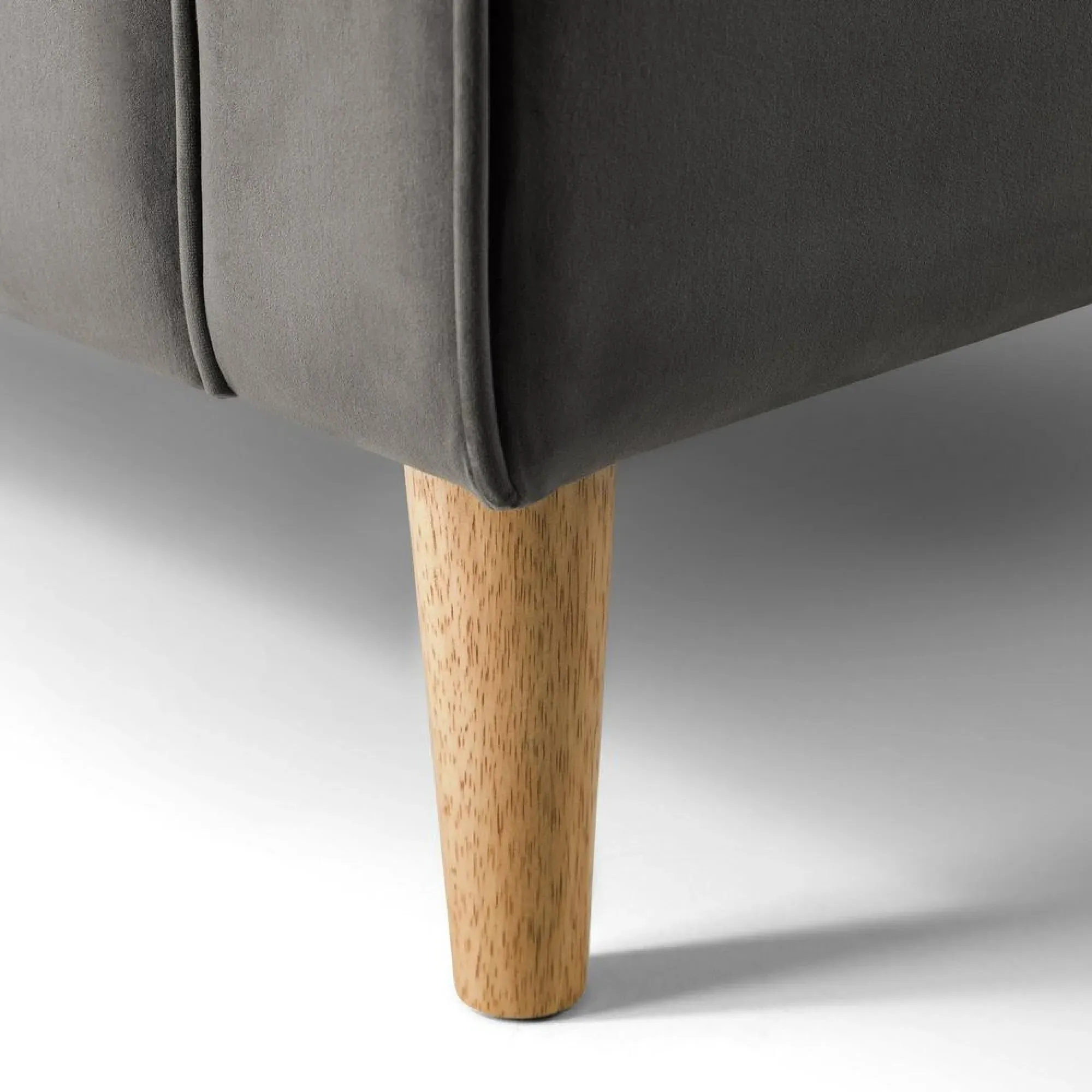 Hayward 3-Seater Sofa - Grey, Velvet