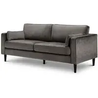 Hayward 3-Seater Sofa - Grey, Velvet