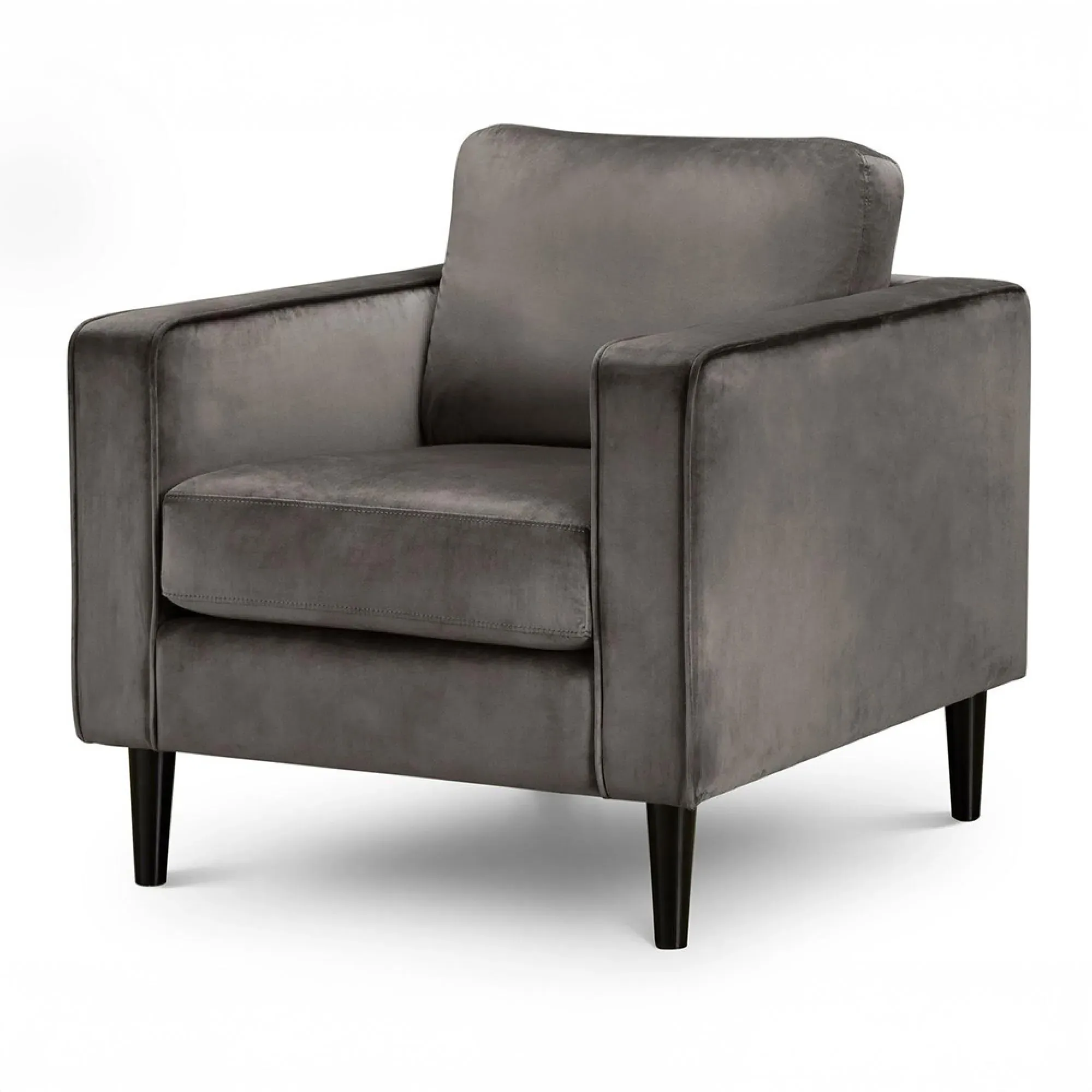 Hayward Armchair - Grey, Velvet