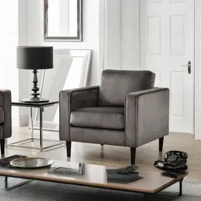 Hayward Armchair - Grey, Velvet image
