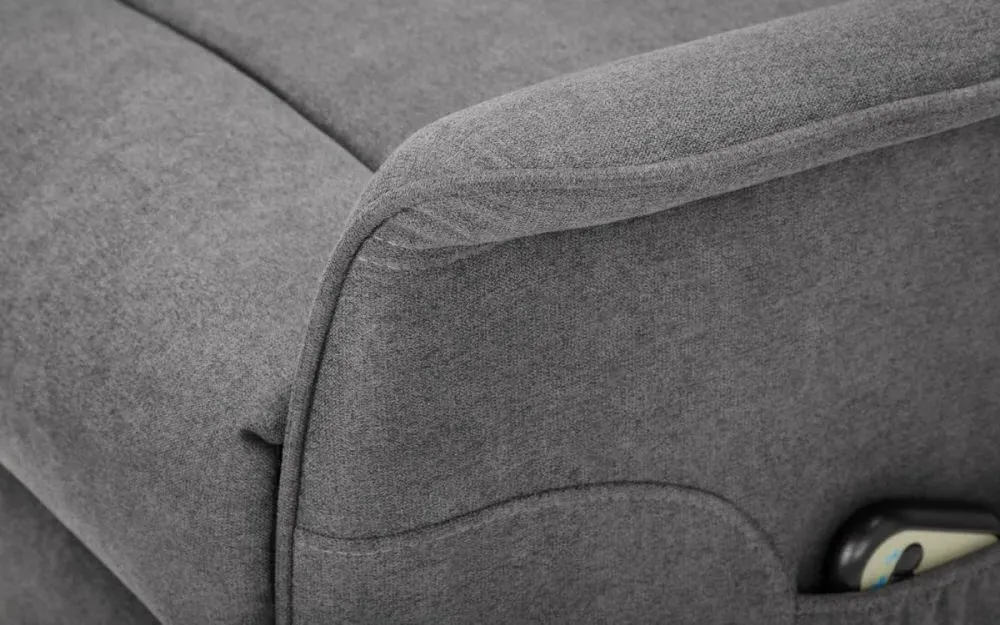 Helena Fabric Recliner Armchair - Grey, Velvet