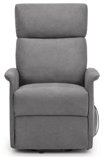 Helena Fabric Recliner Armchair - Grey, Velvet