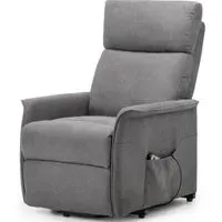 Helena Fabric Recliner Armchair - Grey, Velvet