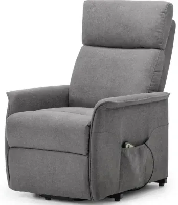 Helena Fabric Recliner Armchair - Grey, Velvet image
