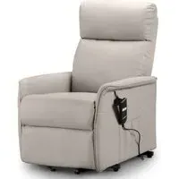 Helena Reclining Chair - Pebble Grey, Faux Leather