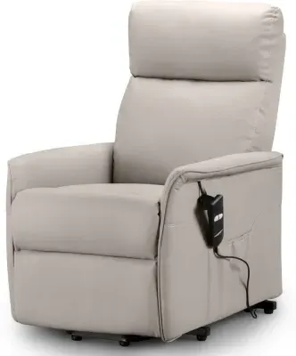 Helena Reclining Chair - Pebble Grey, Faux Leather image