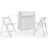 Helsinki Compact Dining Set with 2 Folding Chairs - White