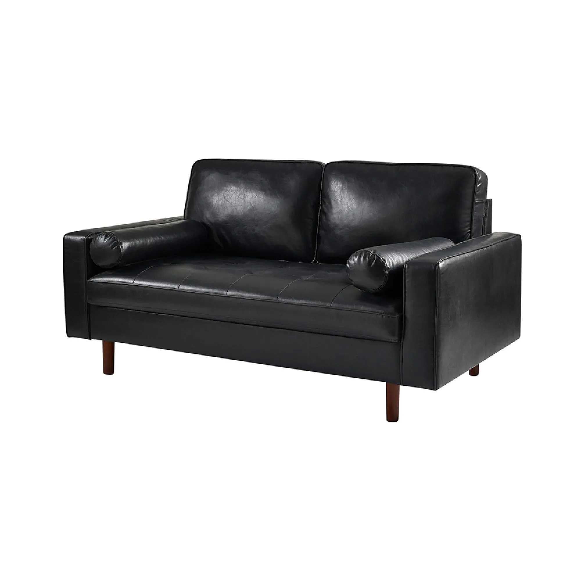 Henley 3-Seater Sofa - Black, Faux Leather