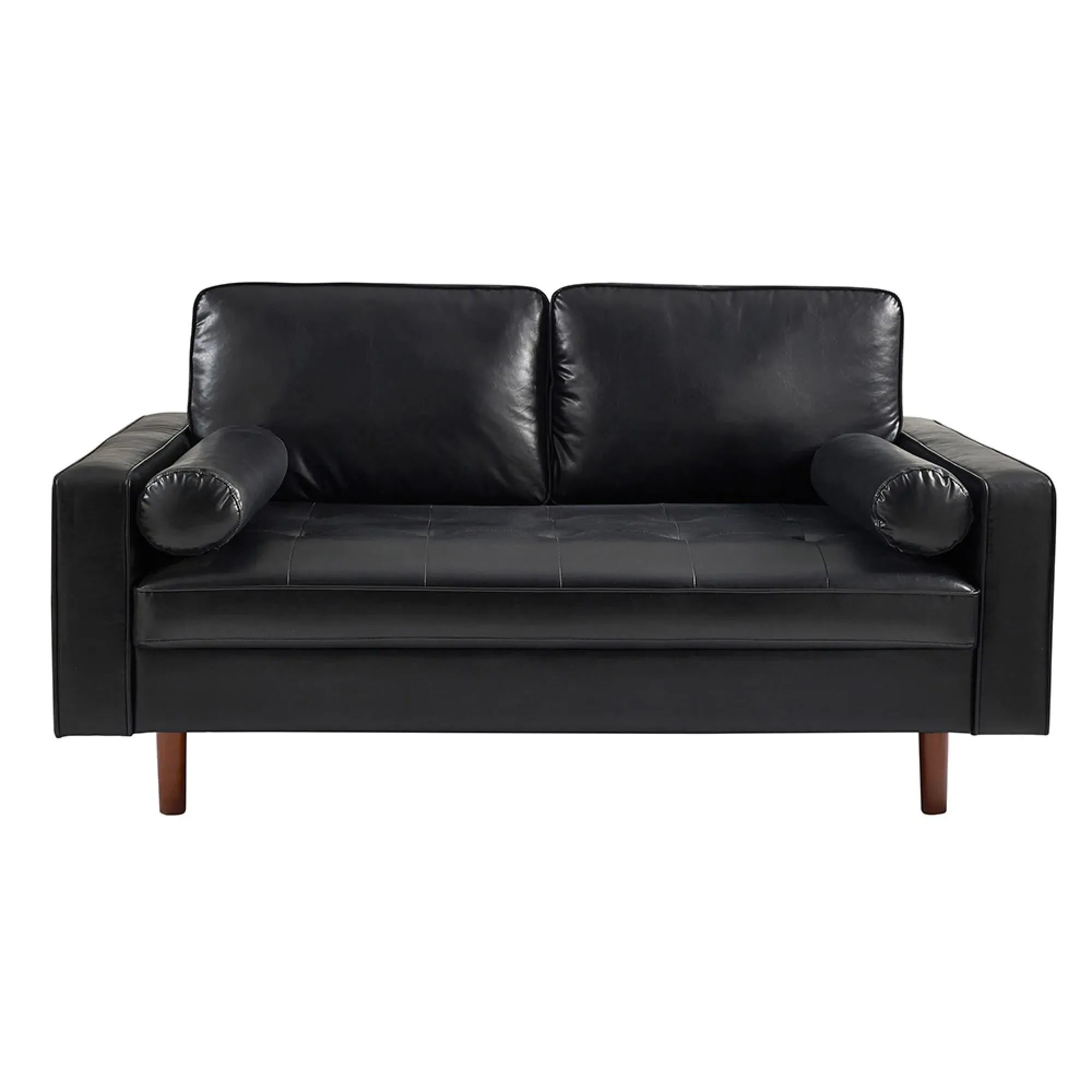 Henley 3-Seater Sofa - Black, Faux Leather