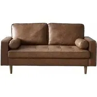 Henley 3-Seater Sofa - Brown, Faux Leather