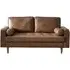 Henley 3-Seater Sofa - Brown, Faux Leather