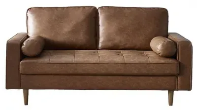 Henley 3-Seater Sofa - Brown, Faux Leather