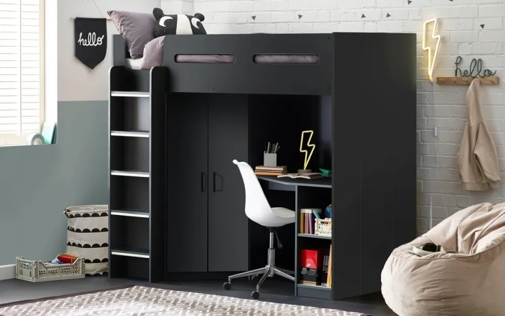 Hercules High Sleeper Bed - Anthracite