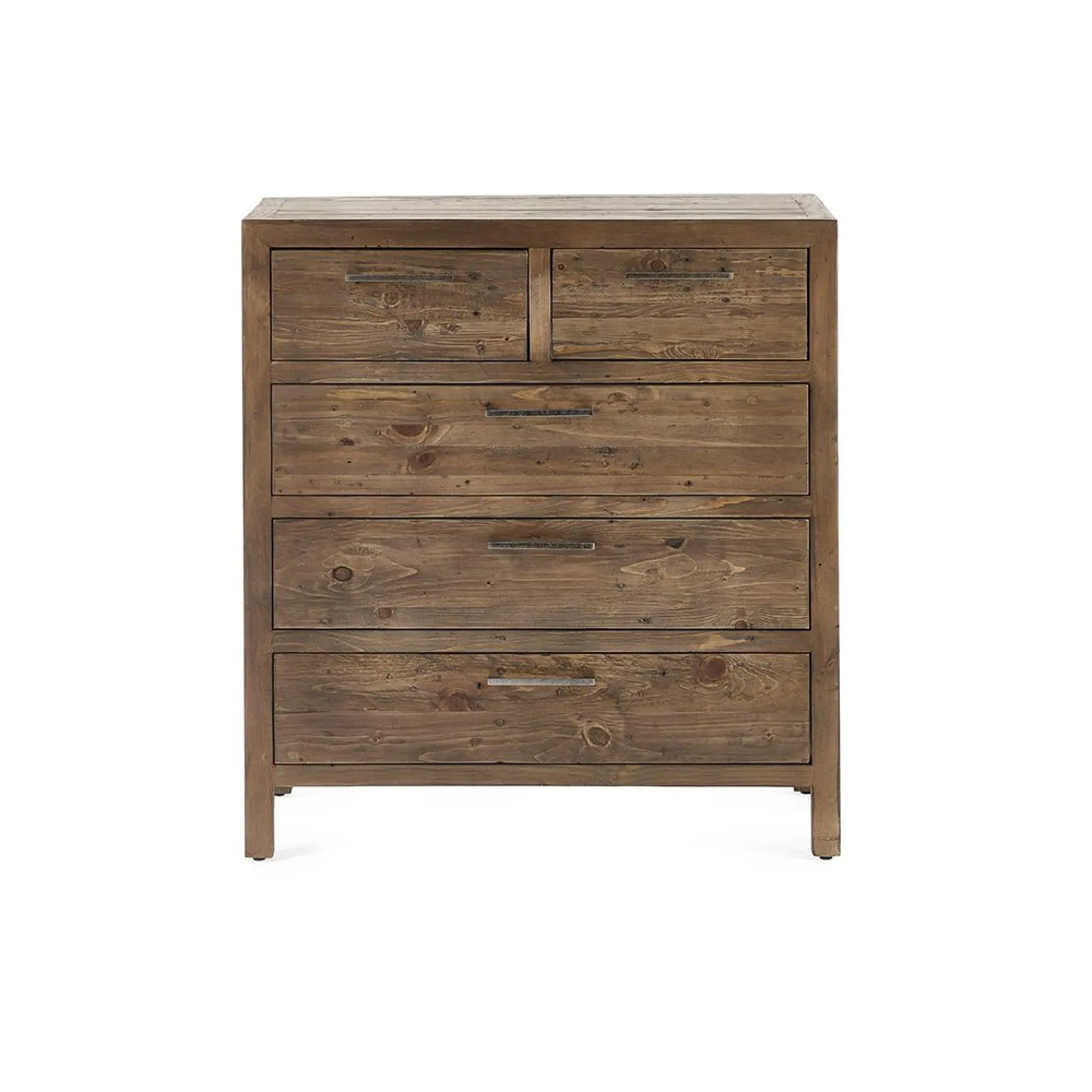 Heritage 3+2 Drawer Chest - Distressed, Reclaimed Pine