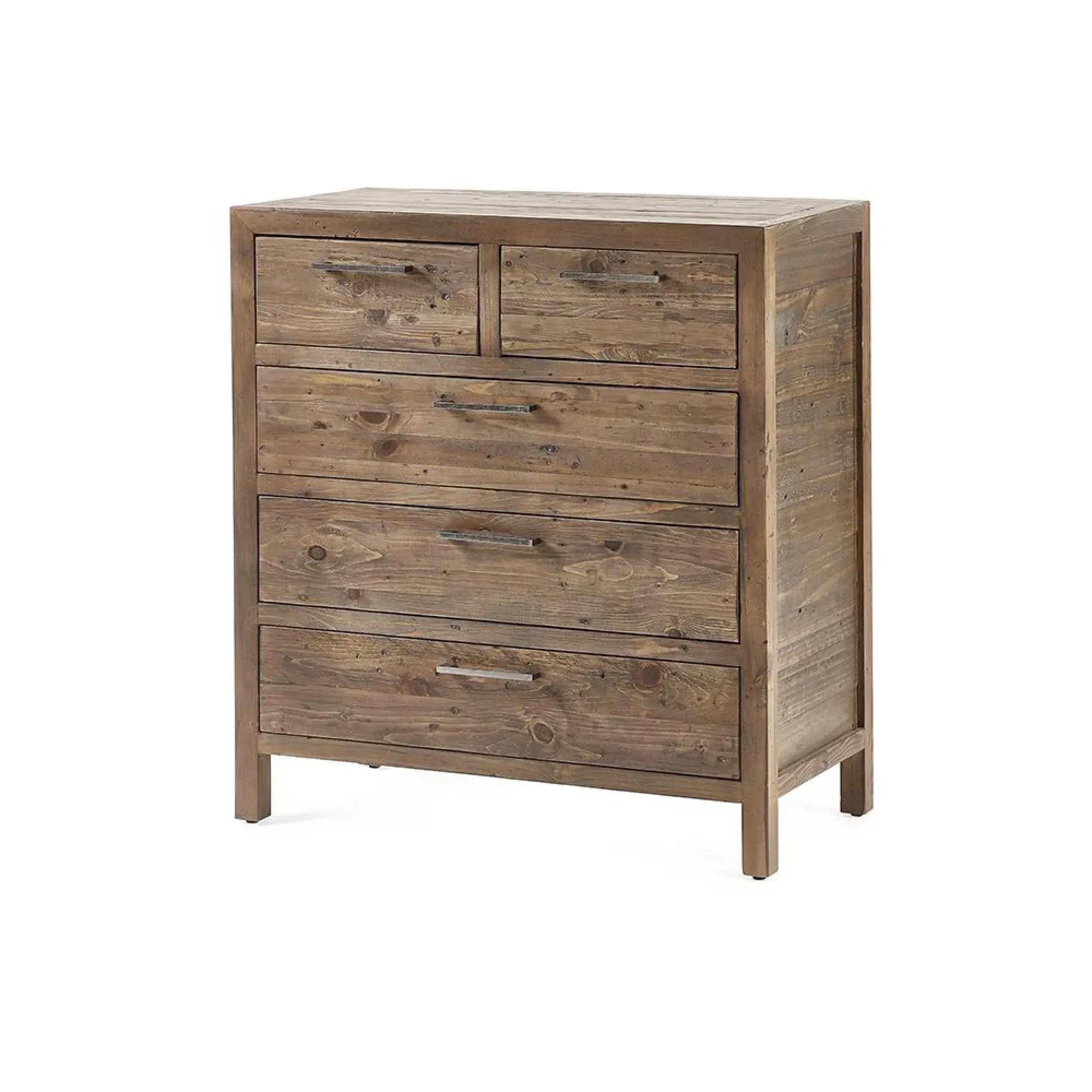 Heritage 3+2 Drawer Chest - Distressed, Reclaimed Pine