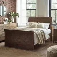 Heritage Reclaimed Pine Double Bed - Distressed
