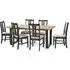 Hilton Herringbone Dining Set with 6 Chairs - Black, Oak