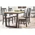 Hilton Oak Herringbone 6-Seater Dining Table - Black