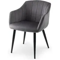 Hobart Fabric Dining Armchair Set of 2 - Grey