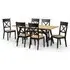 Hockley 6 Seater Dining Set with 6 Chairs - Black, Oak