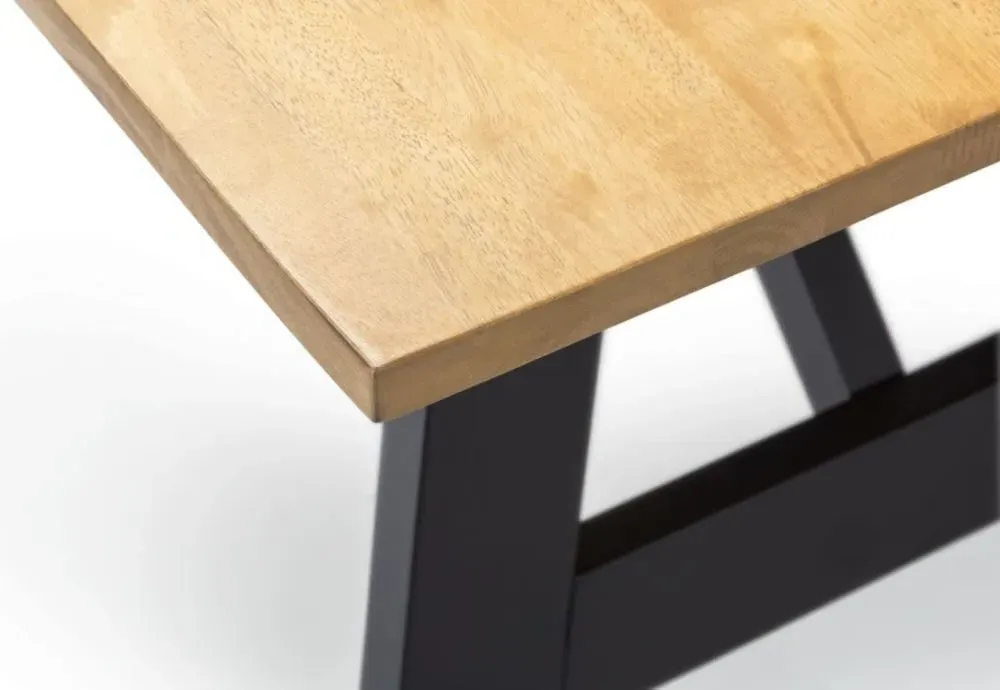 Hockley 6 Seater Dining Table - Black, Oak