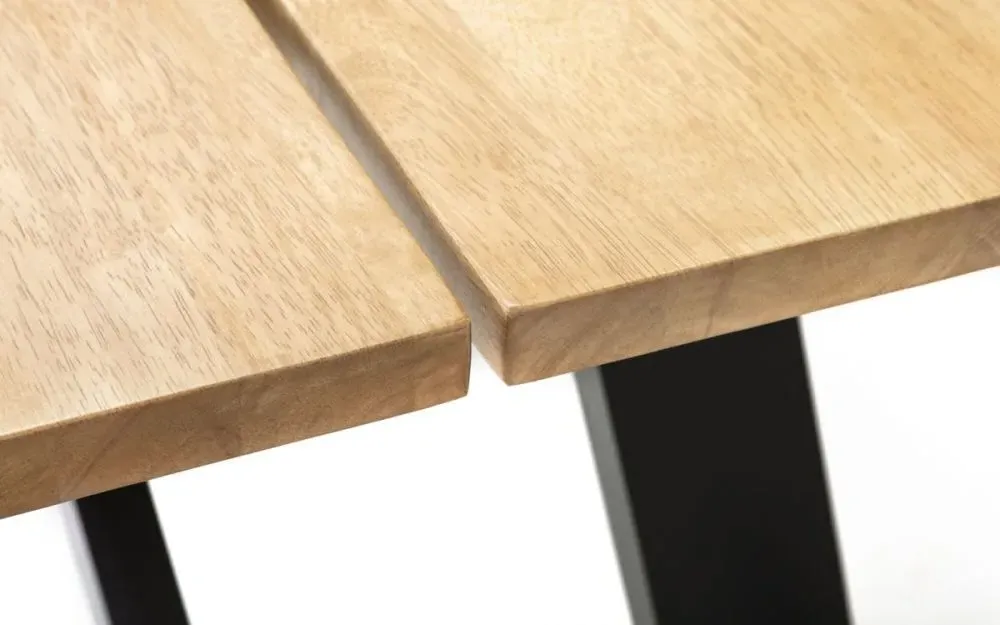 Hockley 6 Seater Dining Table - Black, Oak