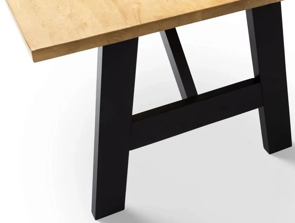 Hockley 6 Seater Dining Table - Black, Oak